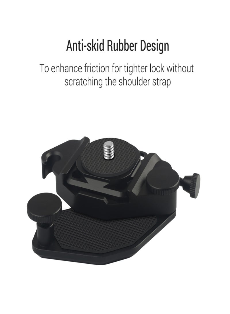 ADAI Capture Camera Clip Quick Release Aluminum Alloy with 1/4 Thread for Backpack Strap Waist Belt Mounting Compatible with Canon Nikon Sony DSLR - Image 5